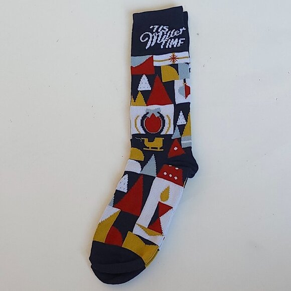 Miller Lite Holiday Socks "It's Miller Time" Feetie Socks OS - Picture 3 of 3